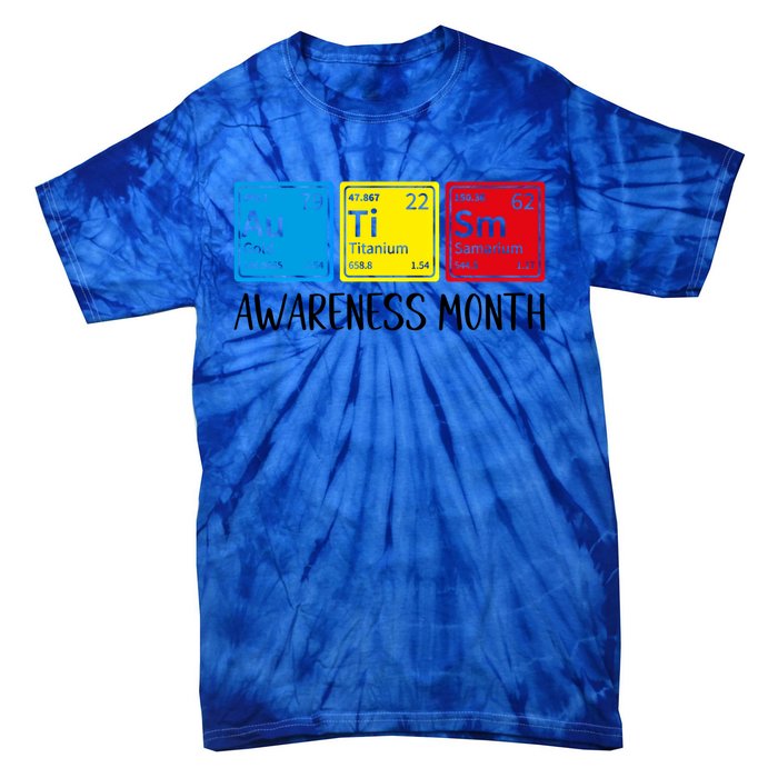 Periodic Elets Autism Awareness Gift Tie-Dye T-Shirt