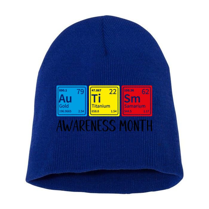 Periodic Elets Autism Awareness Gift Short Acrylic Beanie