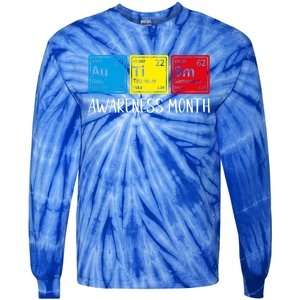 Periodic Elets Autism Awareness Gift Tie-Dye Long Sleeve Shirt