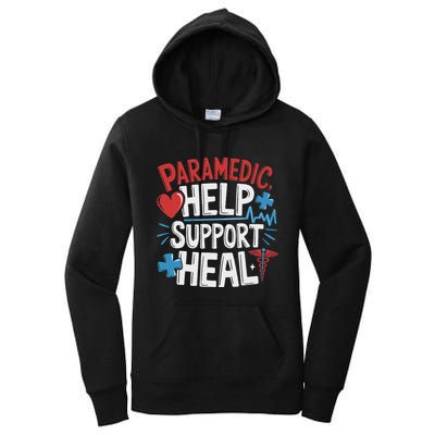 Paramedic Ems And Emt For Emergency First Aid Responder Women's Pullover Hoodie