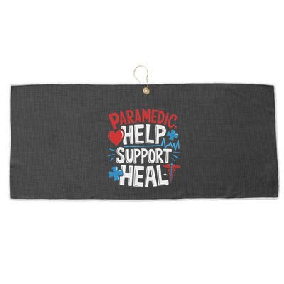 Paramedic Ems And Emt For Emergency First Aid Responder Large Microfiber Waffle Golf Towel