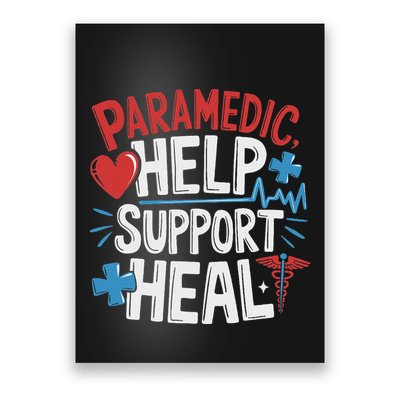 Paramedic Ems And Emt For Emergency First Aid Responder Poster