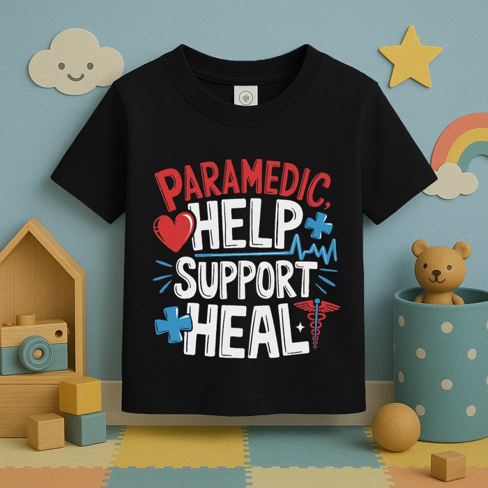 Paramedic Ems And Emt For Emergency First Aid Responder Toddler T-Shirt
