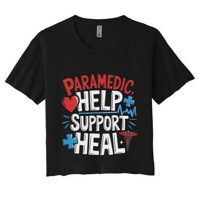 Paramedic Ems And Emt For Emergency First Aid Responder Crop Top