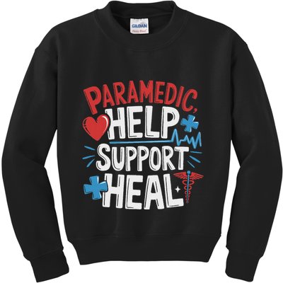 Paramedic Ems And Emt For Emergency First Aid Responder Kids Sweatshirt