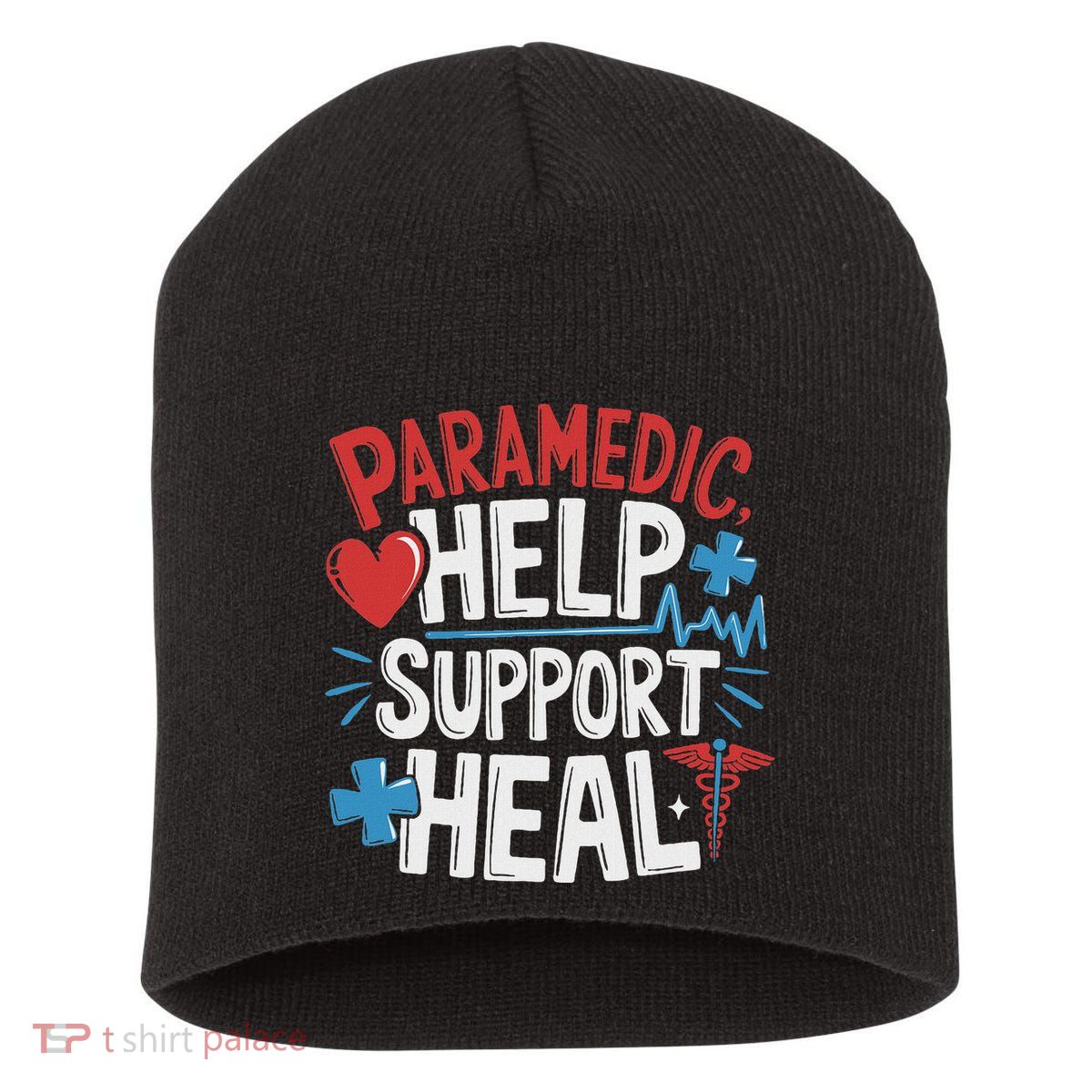 Paramedic Ems And Emt For Emergency First Aid Responder Short Acrylic Beanie