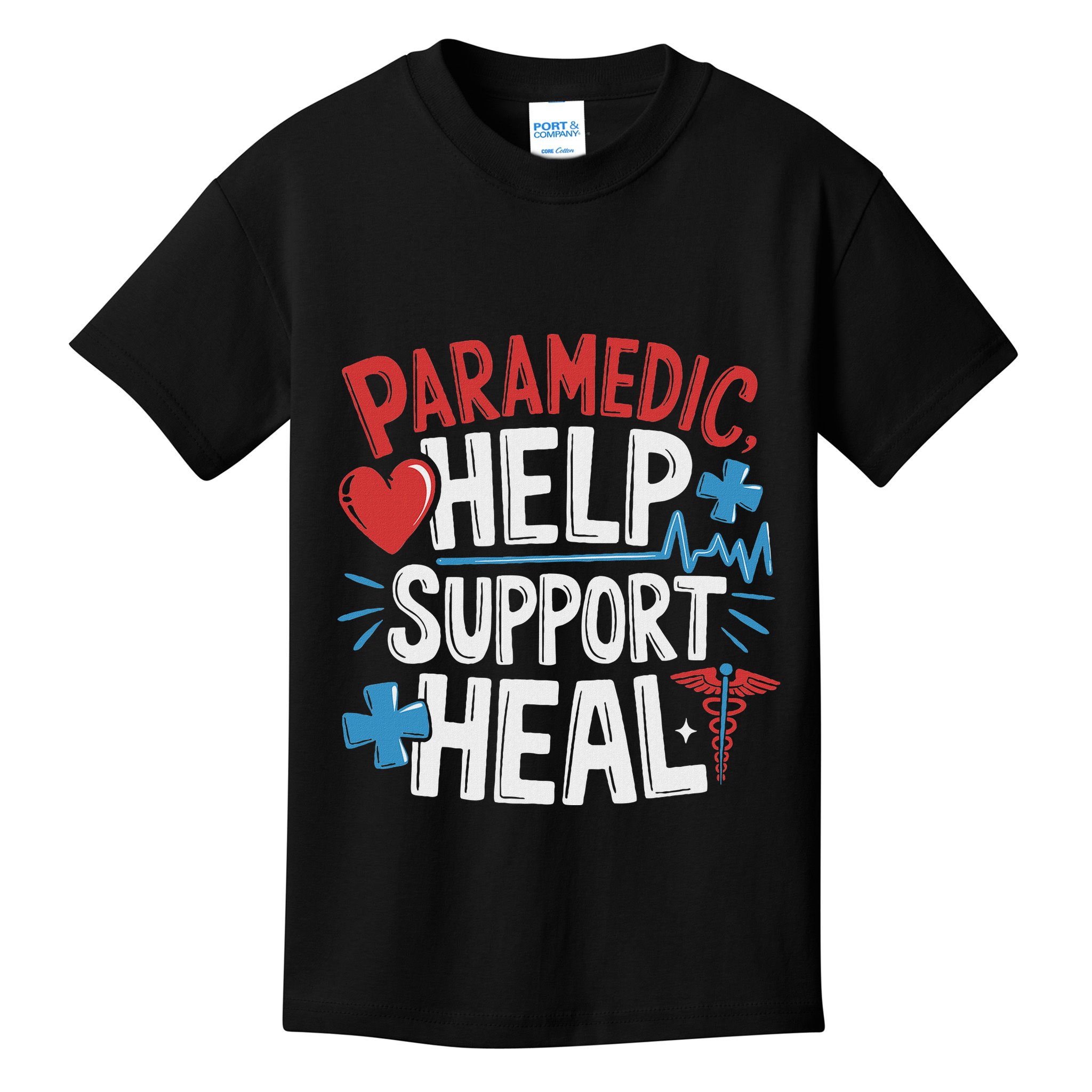 Paramedic Ems And Emt For Emergency First Aid Responder Kids T-Shirt