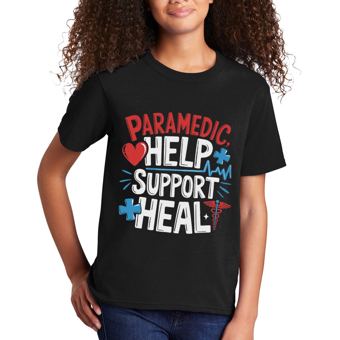 Paramedic Ems And Emt For Emergency First Aid Responder Kids T-Shirt