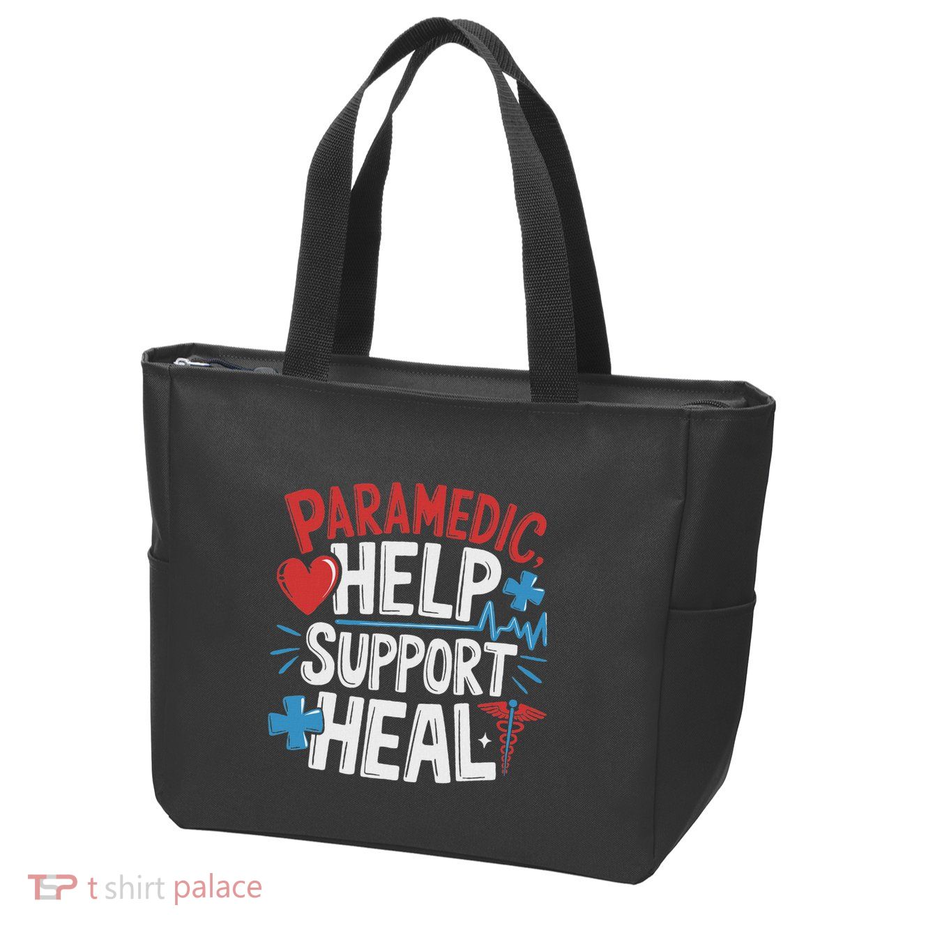 Paramedic Ems And Emt For Emergency First Aid Responder Zip Tote Bag