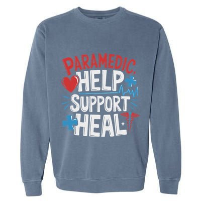Paramedic Ems And Emt For Emergency First Aid Responder Garment-Dyed Sweatshirt