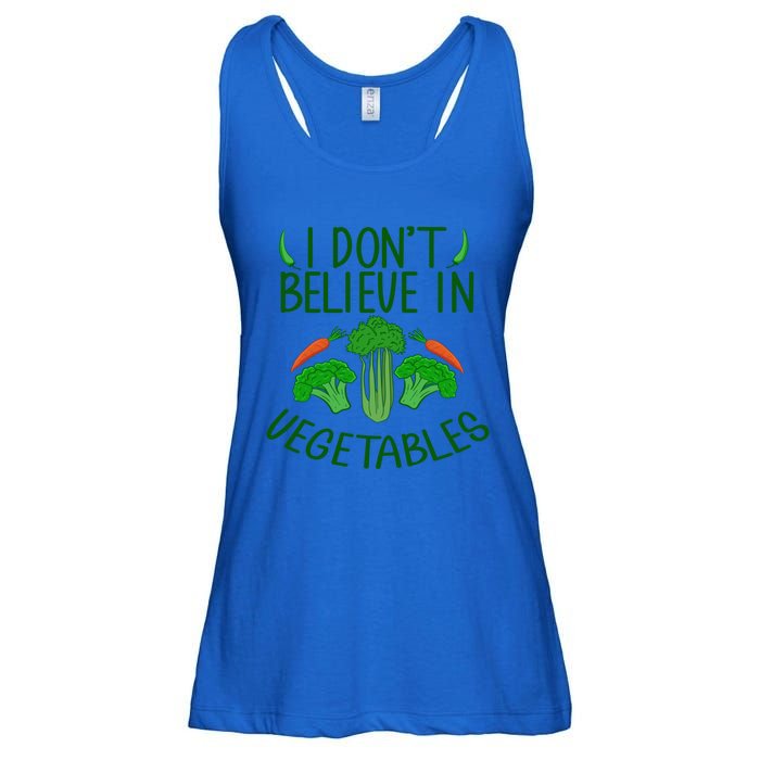 Picky Eater Anti Vegan Diet Fussy Eating Hate Vegetables Gift Ladies Essential Flowy Tank