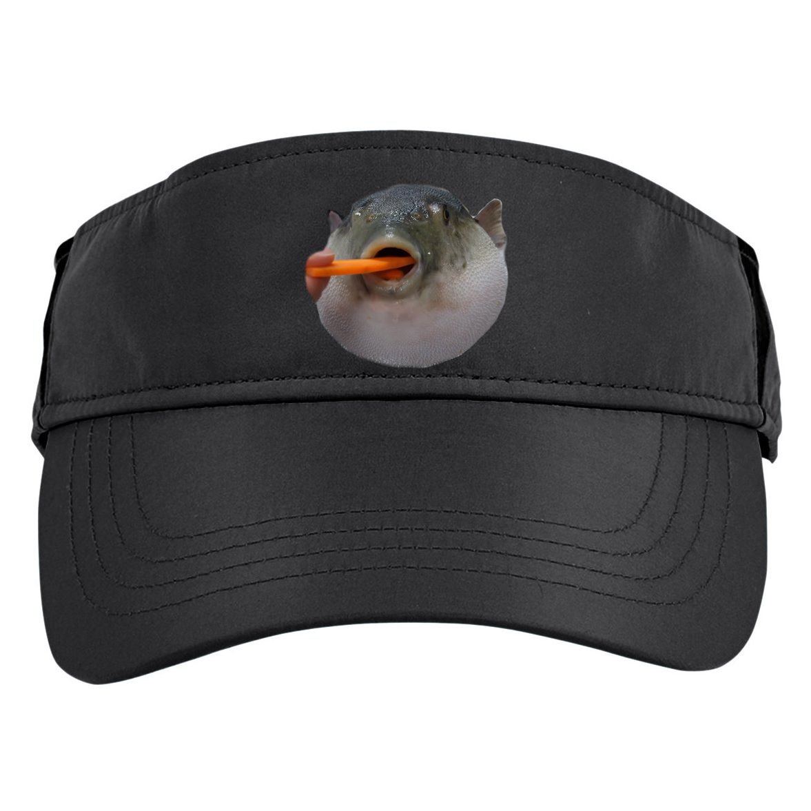 Pufferfish Eating A Carrot Meme Funny Blowfish Dank Memes Gift Adult Drive Performance Visor