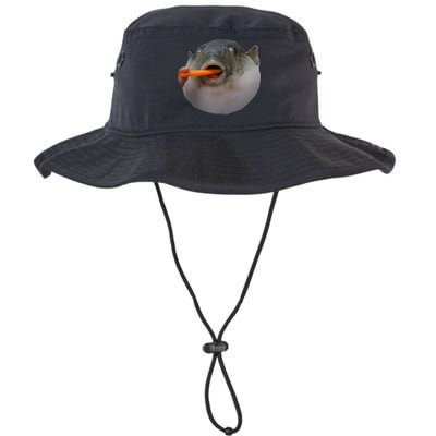 Pufferfish Eating A Carrot Meme Funny Blowfish Dank Memes Gift Bucket Hat