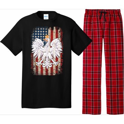 Polish Eagle American Flag Pride Poland Pajama Set