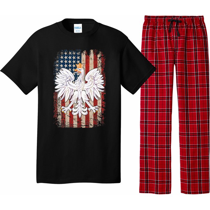 Polish Eagle American Flag Pride Poland Pajama Set