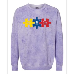 Periodic Elet Autism Puzzle Autism Awareness Gift Colorblast Crewneck Sweatshirt