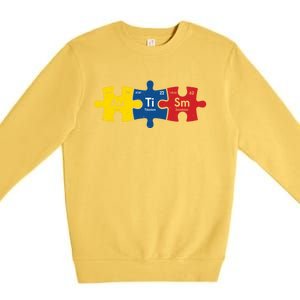 Periodic Elet Autism Puzzle Autism Awareness Gift Premium Crewneck Sweatshirt