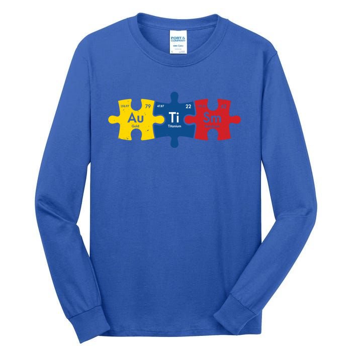 Periodic Elet Autism Puzzle Autism Awareness Gift Tall Long Sleeve T-Shirt