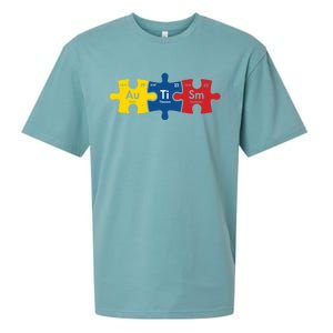 Periodic Elet Autism Puzzle Autism Awareness Gift Sueded Cloud Jersey T-Shirt