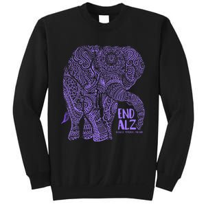 Purple Elephant Alzheimer Awareness Sweatshirt