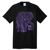 Purple Elephant Alzheimer Awareness Tall T-Shirt