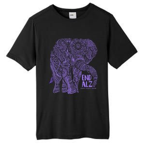 Purple Elephant Alzheimer Awareness Tall Fusion ChromaSoft Performance T-Shirt