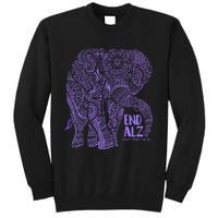 Purple Elephant Alzheimer Awareness Tall Sweatshirt