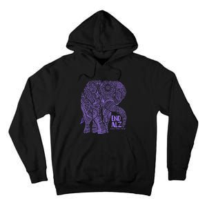 Purple Elephant Alzheimer Awareness Tall Hoodie