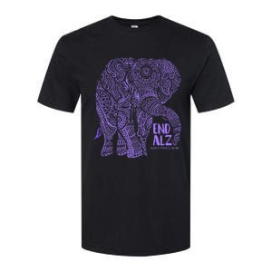 Purple Elephant Alzheimer Awareness Softstyle CVC T-Shirt