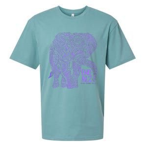 Purple Elephant Alzheimer Awareness Sueded Cloud Jersey T-Shirt