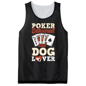 Poker Enthusiast And Dog Lover Funny Poker Player Poker Premium Mesh Reversible Basketball Jersey Tank