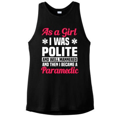 Paramedic Emt Attendant Emergency Medical Technician Meaningful Gift Ladies PosiCharge Tri-Blend Wicking Tank