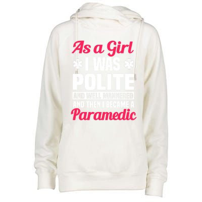 Paramedic Emt Attendant Emergency Medical Technician Meaningful Gift Womens Funnel Neck Pullover Hood