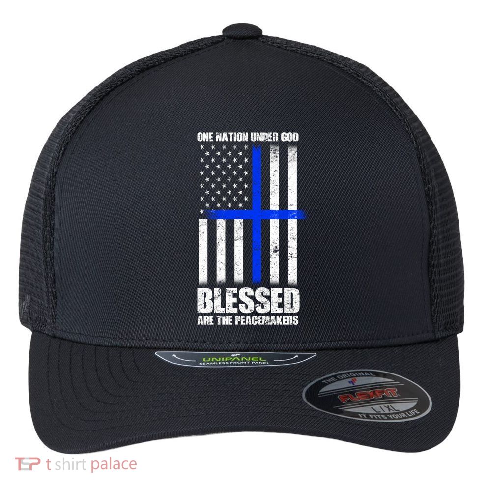 Blessed Are The Peacemakers Flexfit Unipanel Trucker Cap