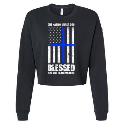 Blessed Are The Peacemakers Cropped Pullover Crew