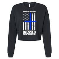 Blessed Are The Peacemakers Cropped Pullover Crew