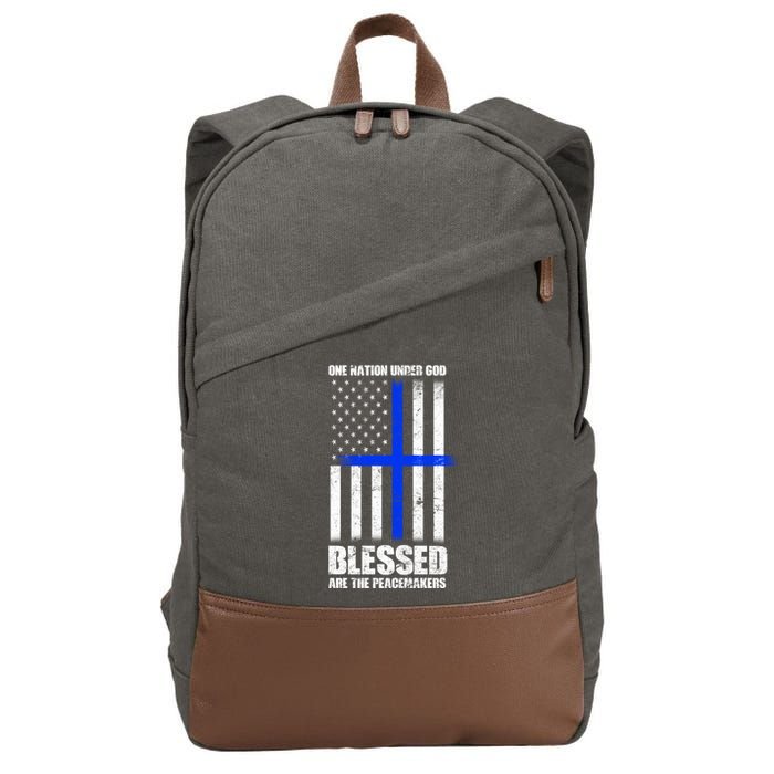 Blessed Are The Peacemakers Cotton Canvas Backpack