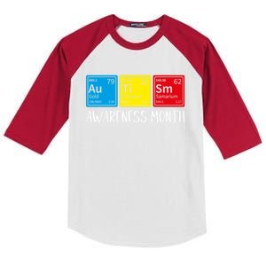 Periodic Elets Autism Awareness Gift Kids Colorblock Raglan Jersey