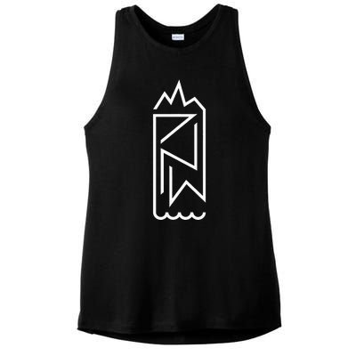 Pnw Earth And Water Minimal – Cascadia Pacific Northwest Ladies PosiCharge Tri-Blend Wicking Tank