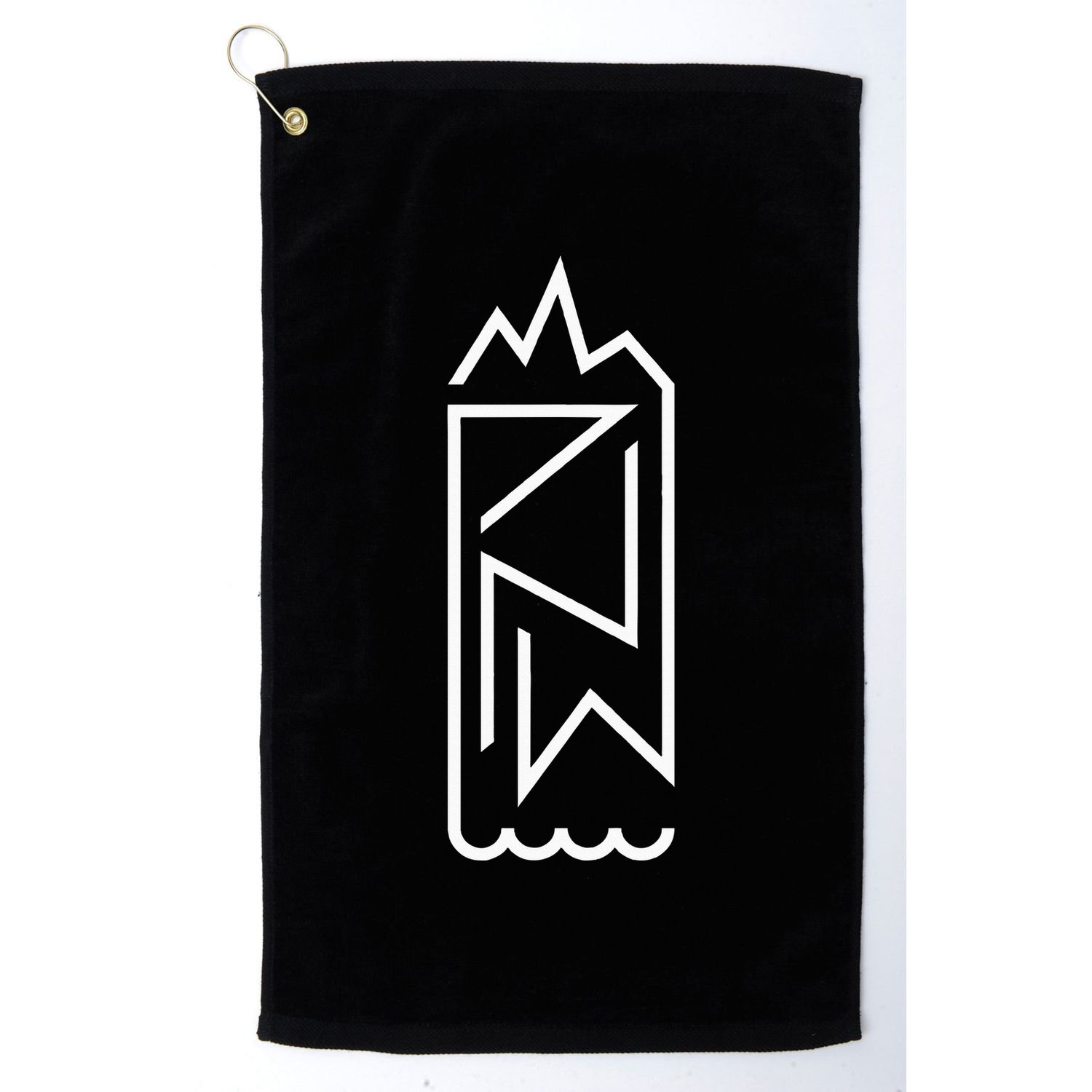 Pnw Earth And Water Minimal – Cascadia Pacific Northwest Golf Towel