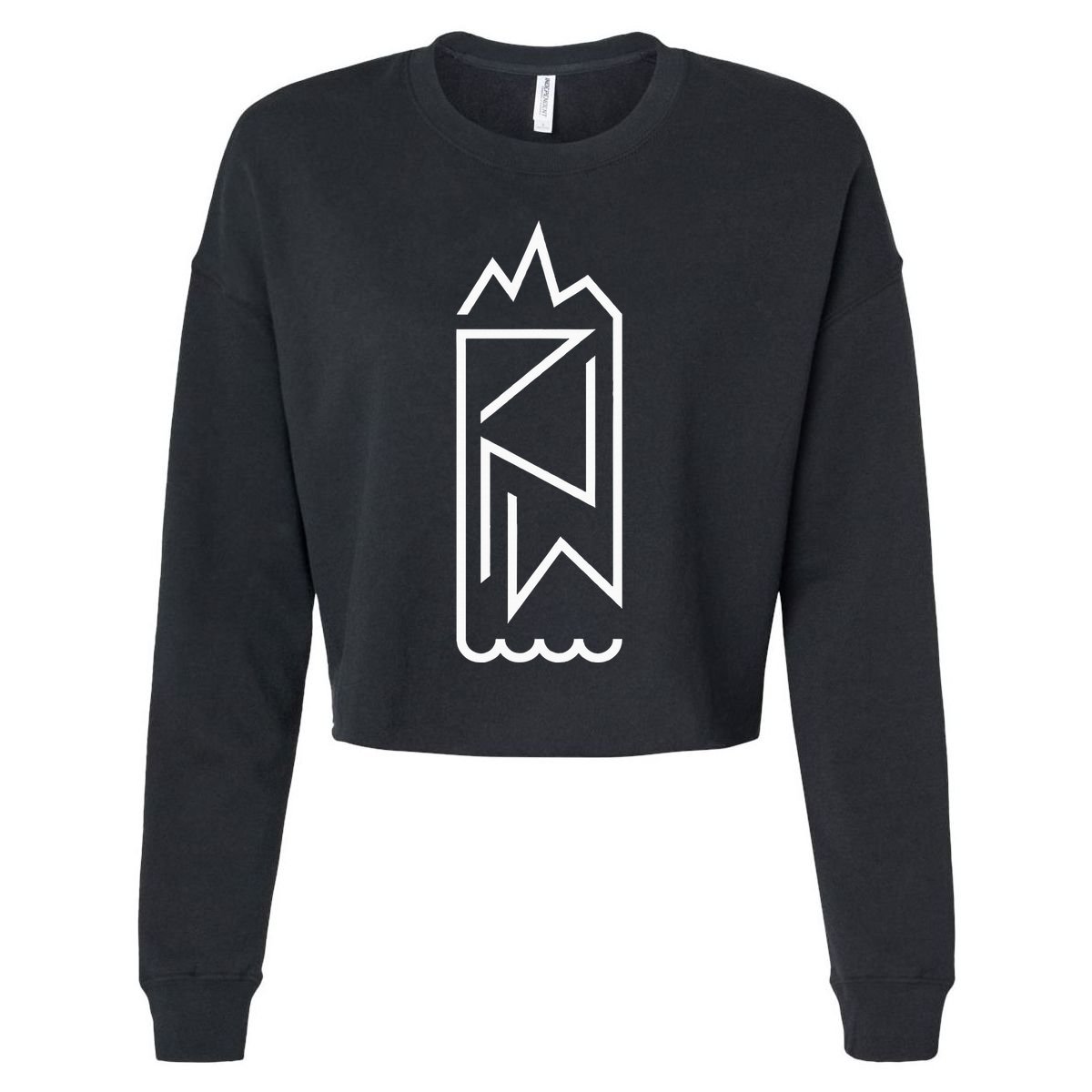 Pnw Earth And Water Minimal – Cascadia Pacific Northwest Cropped Pullover Crew