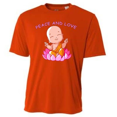 Peace And Love Buddha  Cooling Performance Crew T-Shirt