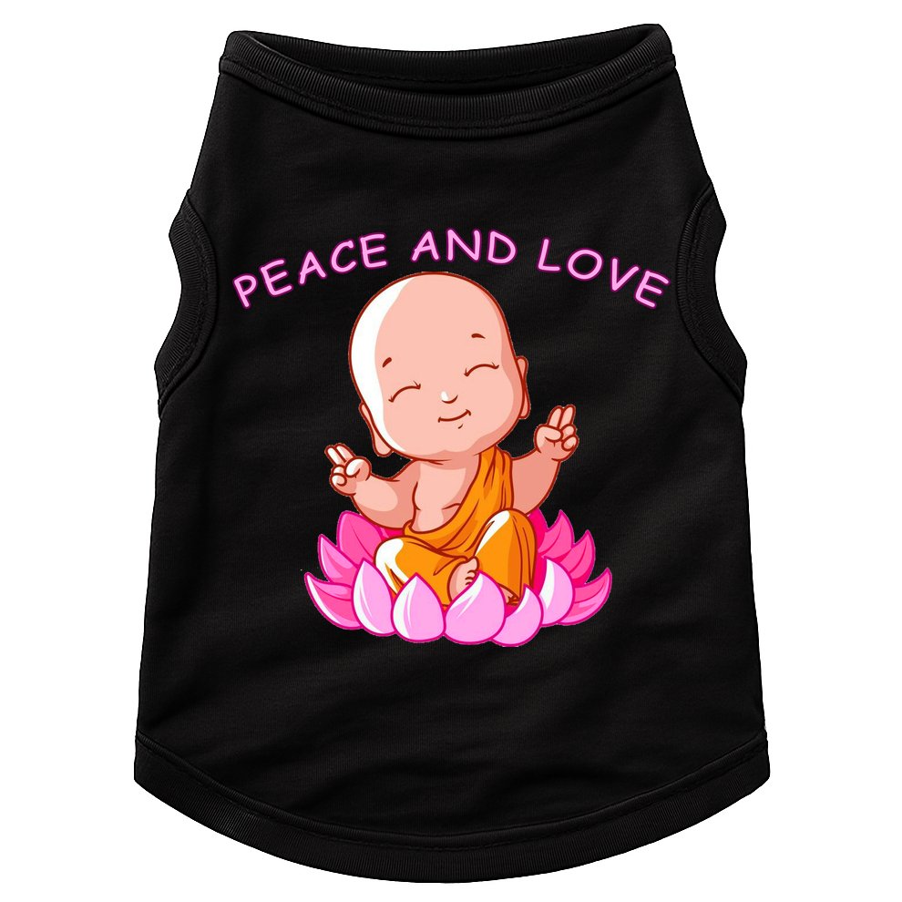 Peace And Love Buddha  Doggie Tank