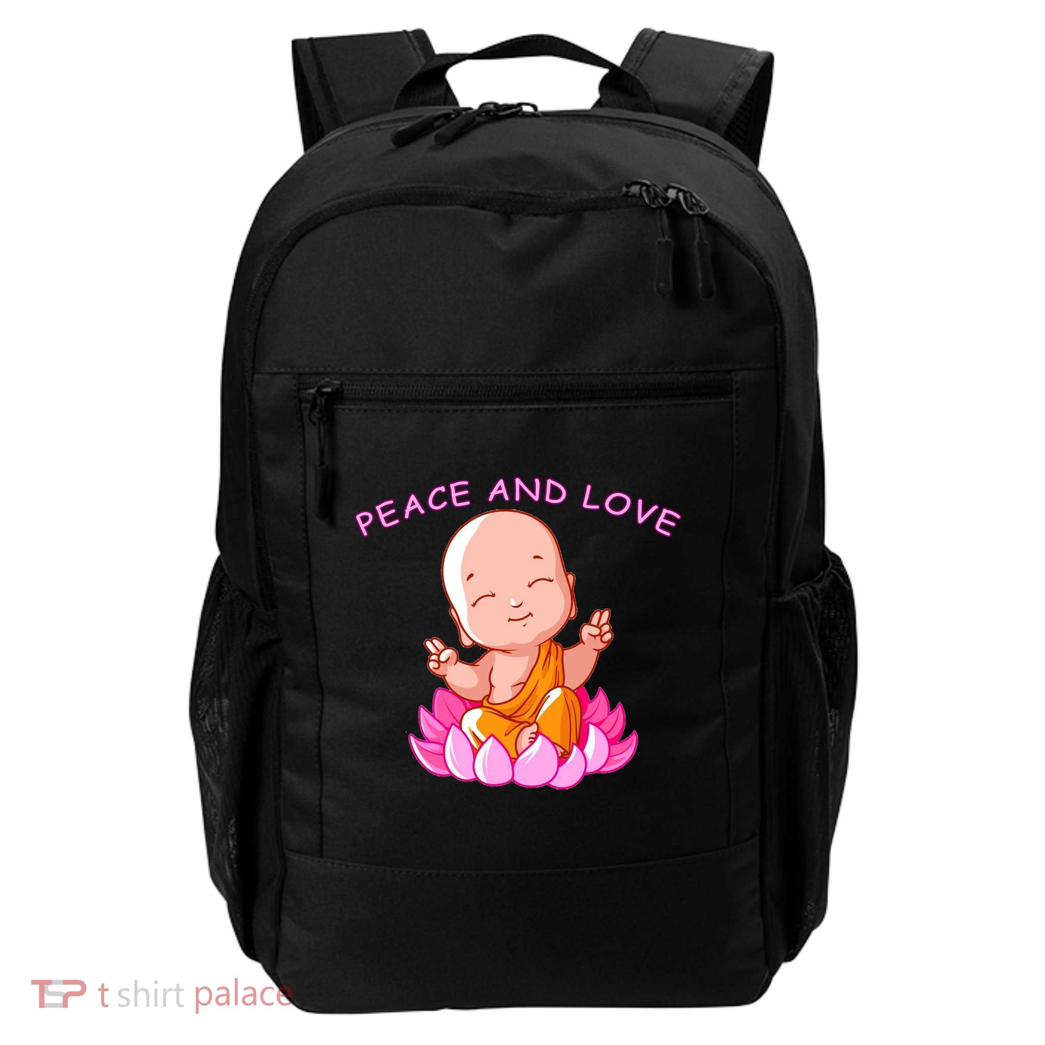 Peace And Love Buddha  Daily Commute Backpack