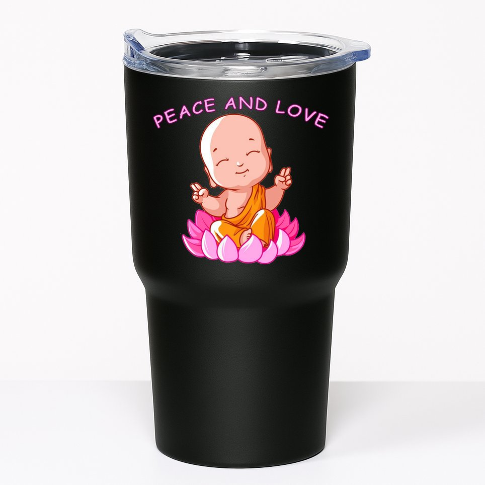 Peace And Love Buddha  Tumbler