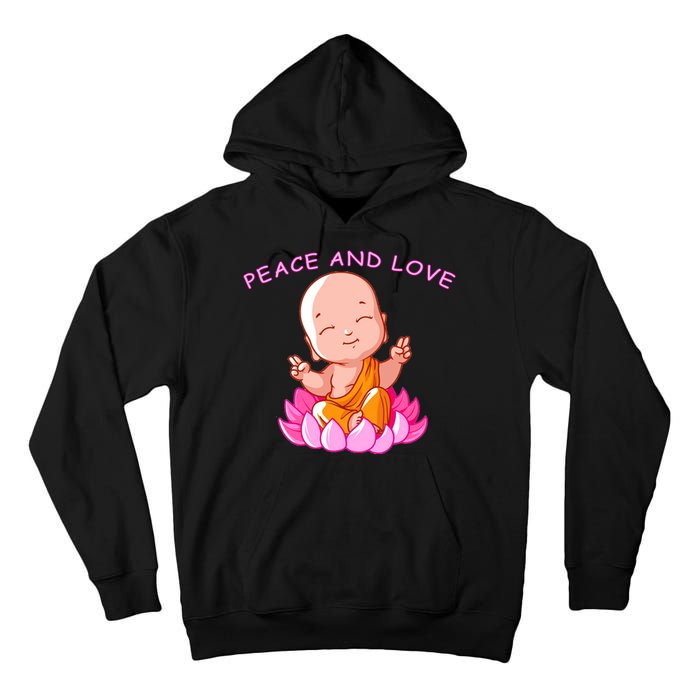 Peace And Love Buddha  Tall Hoodie