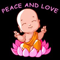 Peace And Love Buddha  Tall Hoodie