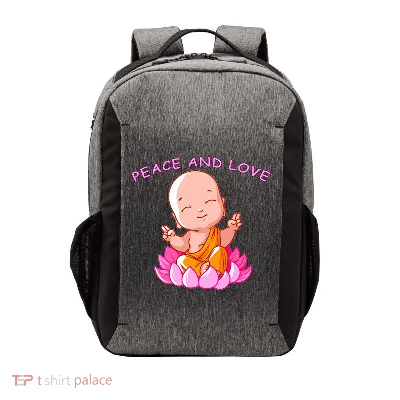 Peace And Love Buddha  Vector Backpack