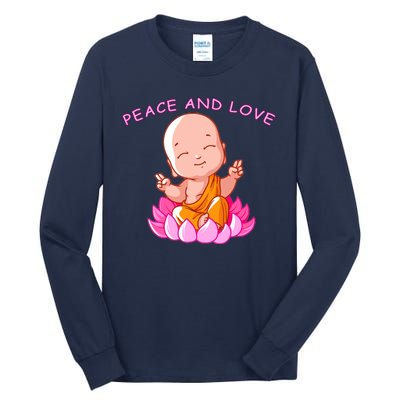 Peace And Love Buddha  Tall Long Sleeve T-Shirt