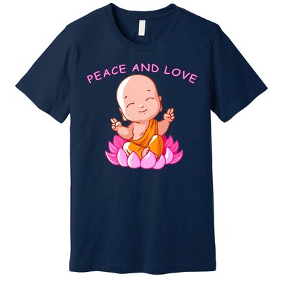 Peace And Love Buddha  Premium T-Shirt